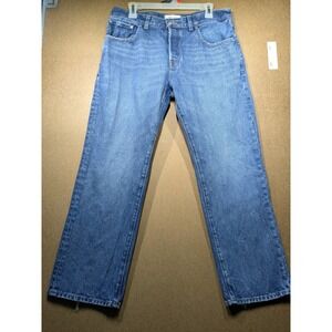 Madwell The Dean Easy Straight Jean Medium Wash Button Fly Denim 29P